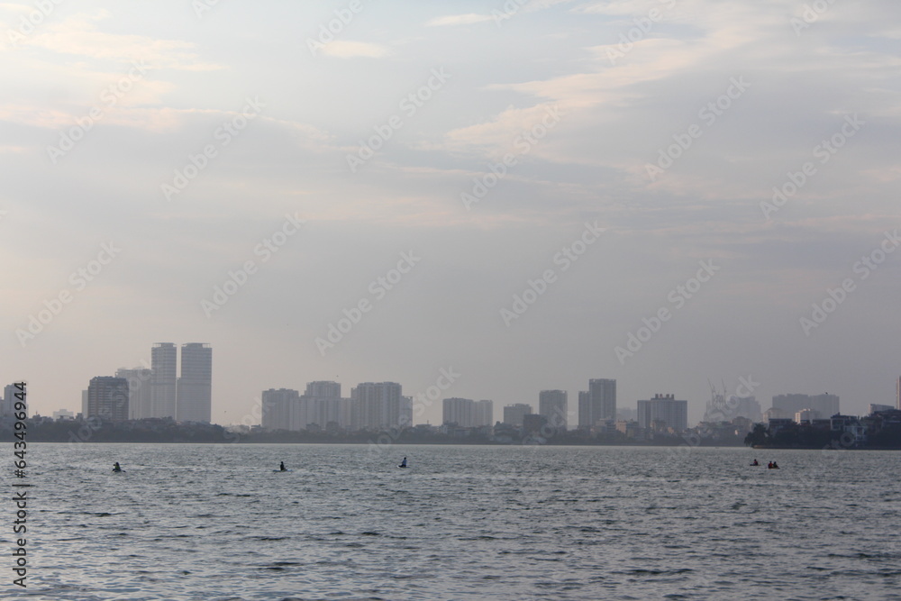 Hanoi sky and lake Hanoi sky and lake