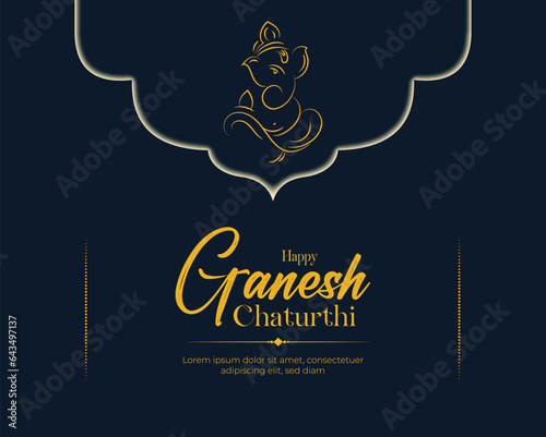 Free vector ganesh chaturthi event theme