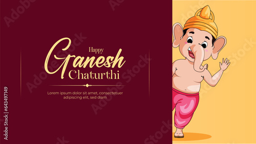 Vector happy ganesh chaturthi concept illustration