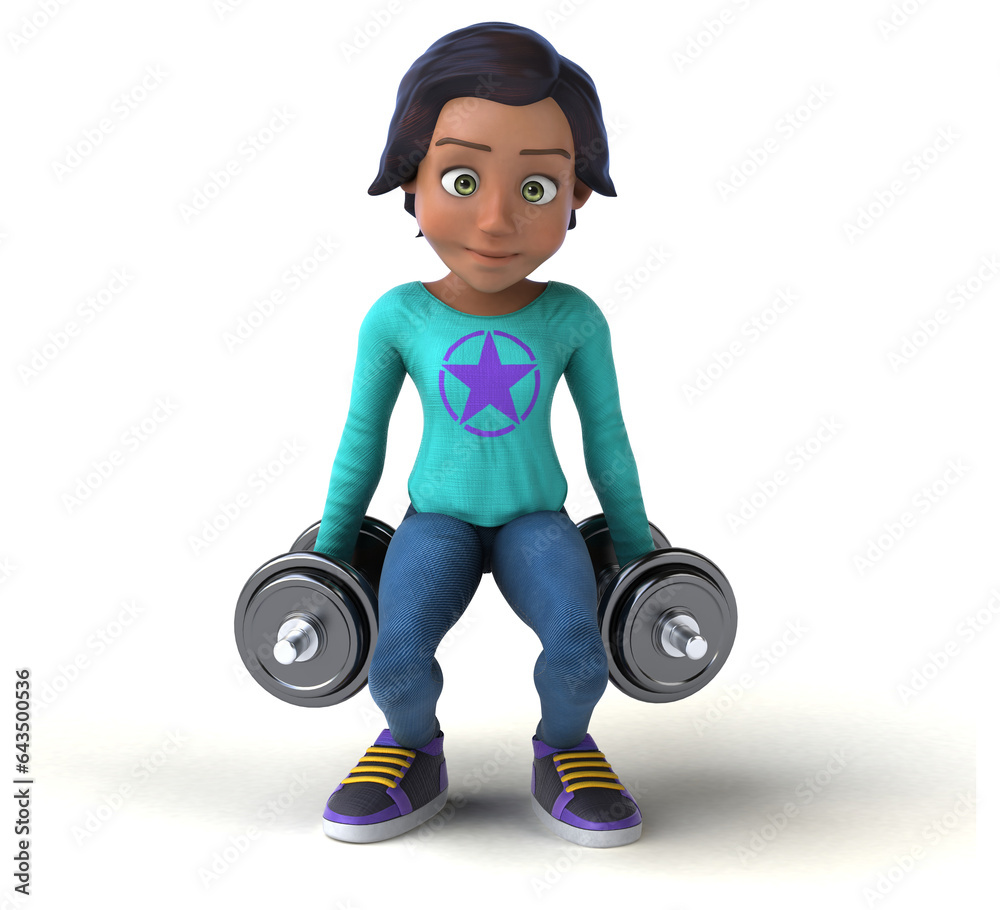 Fun 3D cartoon asian teenage girl Fun 3D cartoon asian teenage girl