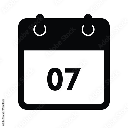 calender icon, 07 calender icon with white background photo