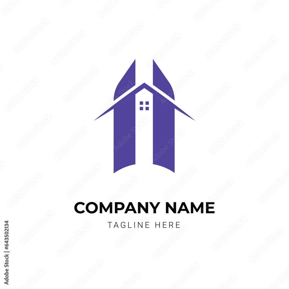 creative real estate or property logo design template