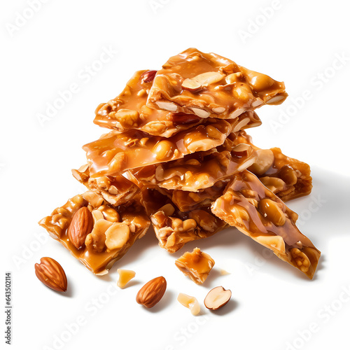Peanut Brittle isolated Generative AI