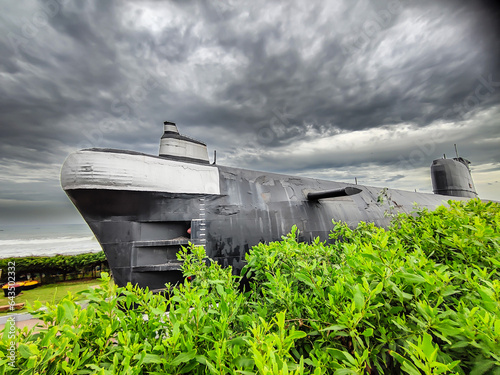 Panoramic view of INS Kursura Submarine Museum at Visakhapatnam,in the state of andrapradesh photo