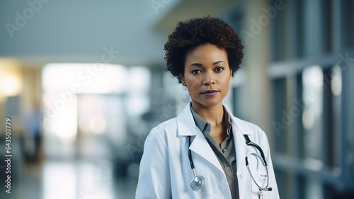 Medical Expertise: African American Woman Doctor at Hospital