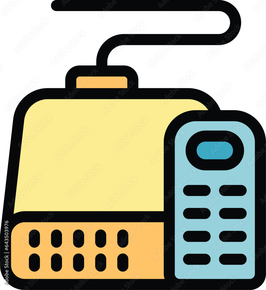 Fototapeta premium Smart box icon outline vector. Home tv. Video monitor color flat