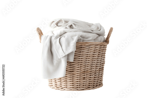 Laundry Basket with Transparent Background. AI