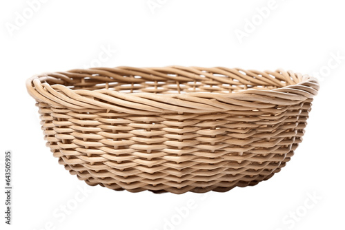 Wicker Basket with Transparent Background. AI
