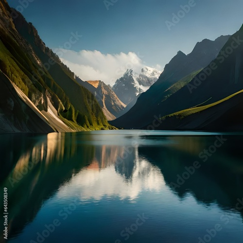 a beautifull mountains 3d rendering © Malaika