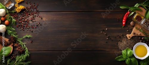 Top view of wooden backgrou...