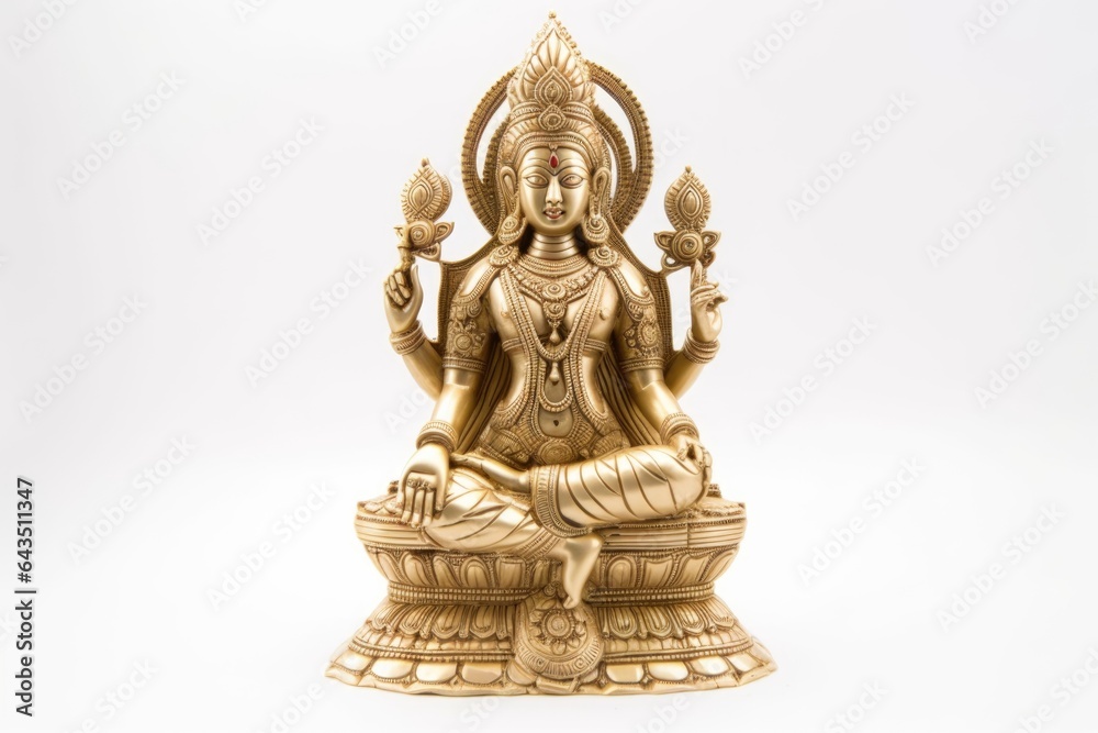 Goddess Laxmi golden statuette for wealth and prosperity