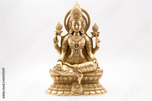 Goddess Laxmi golden statuette for wealth and prosperity
