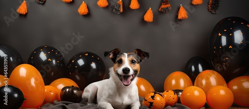 Adorable Jack Russell dog a...