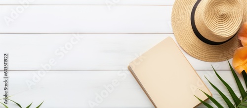 Beach accessories on backgr...