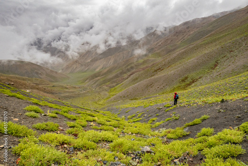 Trekking to the Barmi La Pass in the rain, Ladakh, India