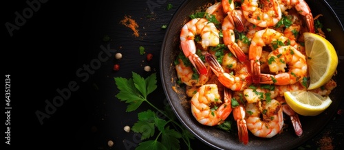 Garlic lemon and parsley ro...