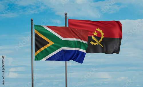 South Africa and Angola national flag
