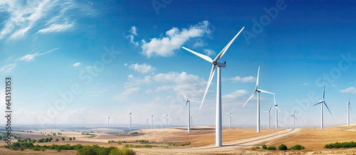 Panoramic view of wind farm...