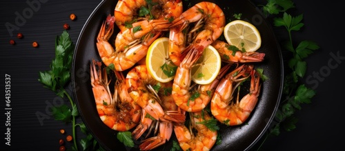 Garlic lemon and parsley ro...