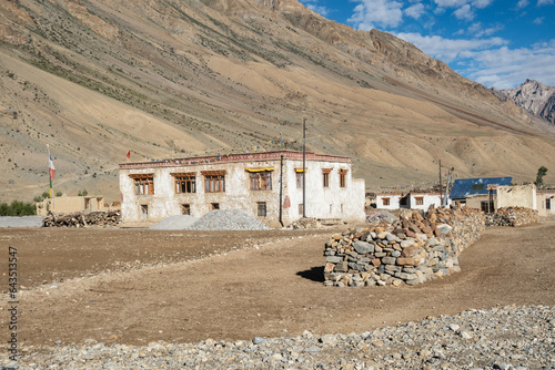 Traditional village scene, trekking in Zanskar, Ladakh, India