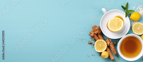 Flat lay with copy space fo...