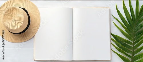 A blank book on the beach w...