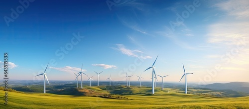 Panoramic view of wind farm...