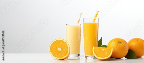 Orange Juice on White Backg...