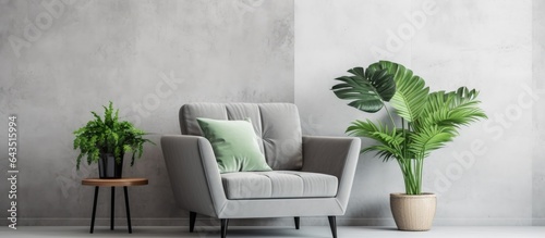 Modern living room with a c...
