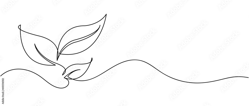 Leaf enviroment line art style grow leaves vector eps 10 Leaf enviroment line art style grow leaves vector eps 10