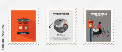 World Post Day, October 9 in the form of a postage stamp.
