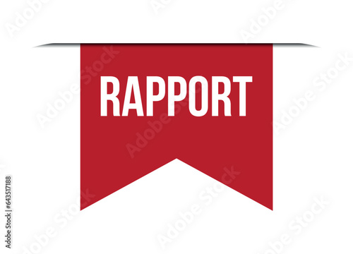 rapport red vector banner illustration isolated on white background
