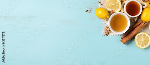 Flat lay with copy space fo...