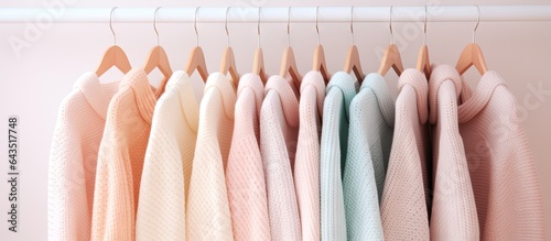 Sweaters in pastel colors h...