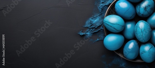 Hand painted blue Easter eg...