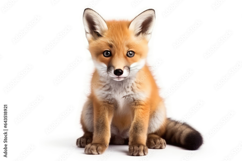 Cute Fox Kit On White Background . Сoncept Cute Fox Kits, White Backgrounds, Wild Animal Photography, Fox Facts Cute Fox Kit On White Background . Сoncept Cute Fox Kits, White Backgrounds, Wild Animal Photography, Fox Facts