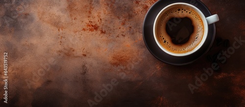 Black coffee against a vint...