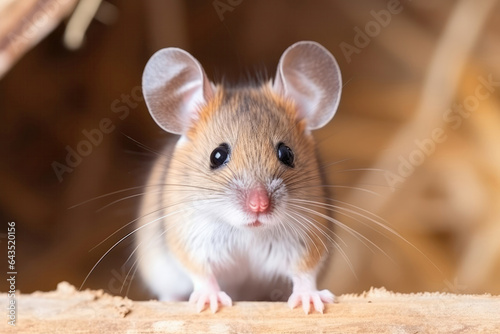 Cute Mouse On White Background. Сoncept Cute Mice, White Backgrounds, Mouse Habits, Mouse Care