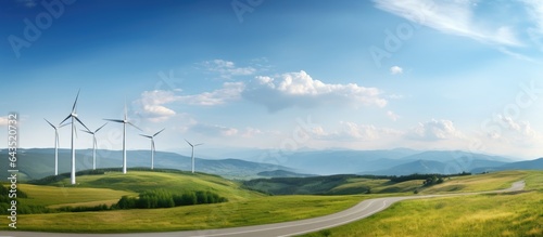 Wind turbines in a wind par...