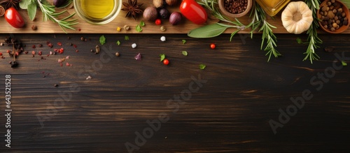 Various herbs spices and ol...