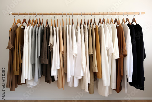 Minimalist Closet Few Hangers, Organized Clothing Arrangement. Сoncept Maximize Closet Space With Few Hangers, Get Creative With Clothes Organization, Keep Closet Organized Minimally