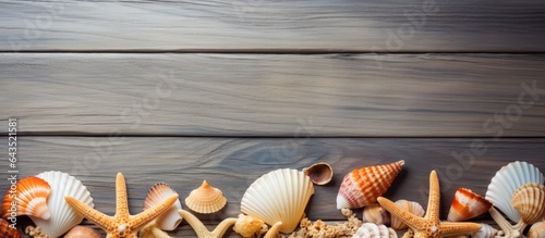 Sea stars and seashells on ...