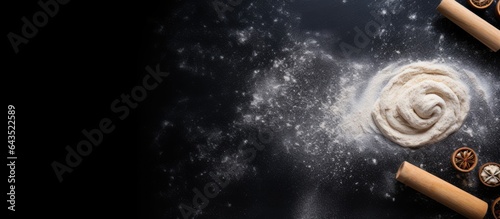 Black background top view w...