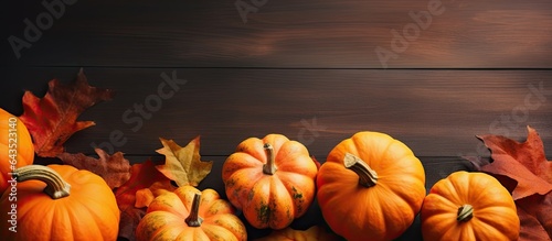 Top view of orange pumpkins...