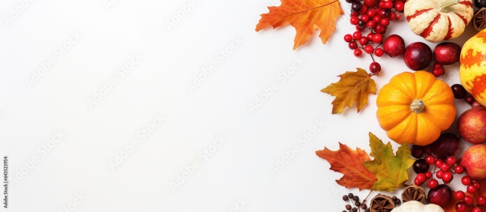 High quality autumn themed photo with seasonal vegetables and berries High quality autumn themed photo with seasonal vegetables and berries