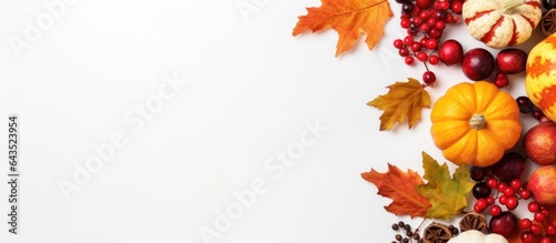 High quality autumn themed photo with seasonal vegetables and berries
