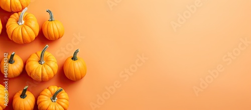 Top view of orange pumpkins...