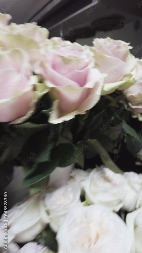 Florist making bouquet in flower shop Florist making bouquet in flower shop