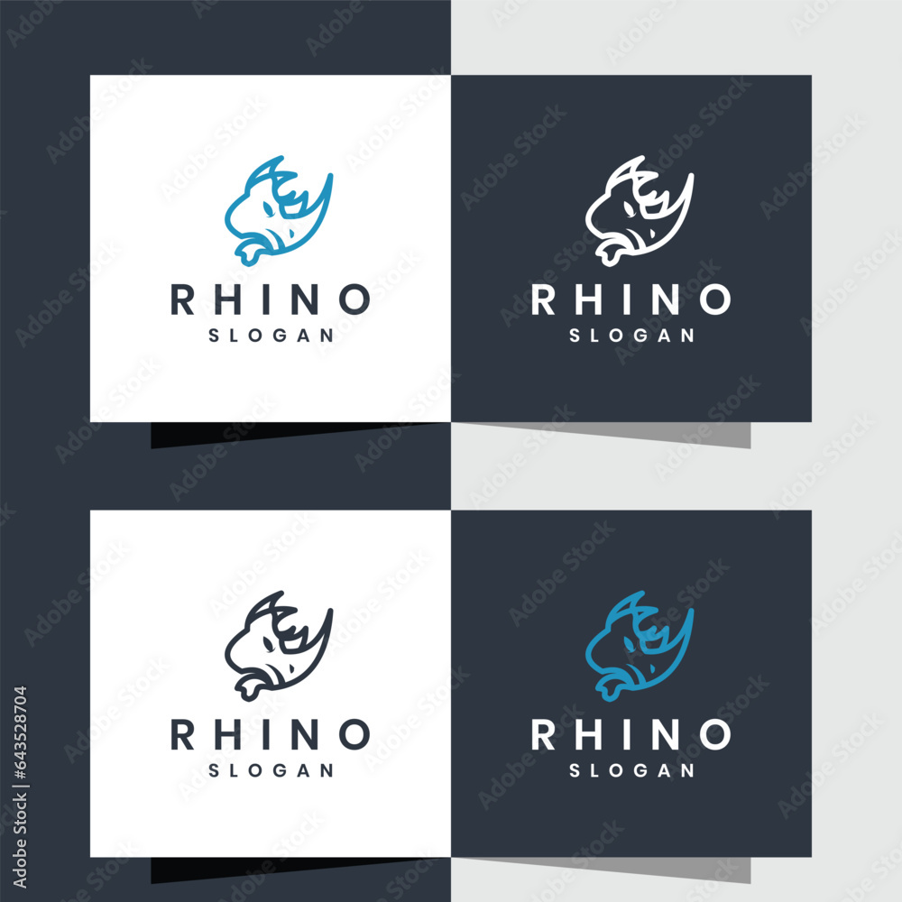 Rhino logo vector template . Rhino logo vector template .