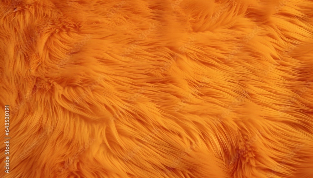 A close up of a textured orange fur texture background - obrazy, fototapety, plakaty 